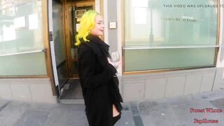 Drinking piss while walking around the city and licking public toilets.