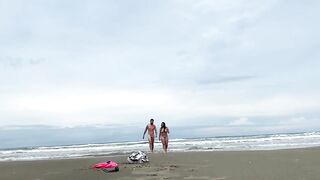 Fucking in public on the beach with hot Camila Vegas FULL ON RED
