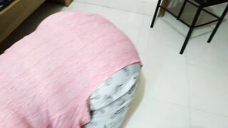 Indian hot bhabhi stuck under bed while huge ass fucked and cum wild