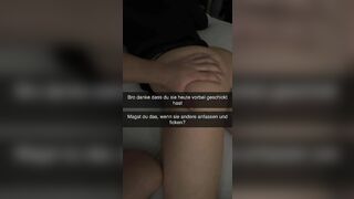 German Gym Girl cheats on Guy Snapchat Cuckold