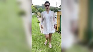 Katy Kampa married showing off in public with transparent dress