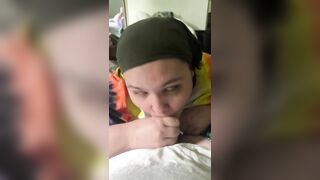 Surprise Throatpie! He instantly cums from being deepthroated! Funny premature amateur moment