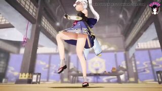 Genshin Impact - Big Ass Kamisato Ayaka - Sexy Dance + Ass Camera Angle (3D HENTAI)