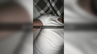 My roommate cheats and cums inside me! German Snapchat Fuck