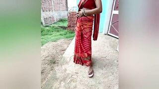 Village wife showing outdoor