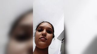 Indian sexy girl showing her boobs and pussy in home