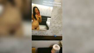 Hot Asian girl in hotel room