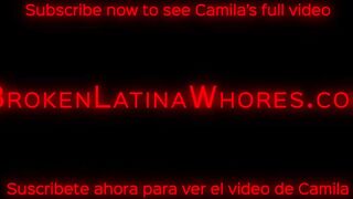 Skinny Latina Camila Gives Up All 3 Holes To Mean Guys