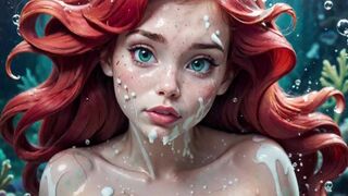 Ariel Is Always Wet Under the Sea - The Little Mermaid Porn Parody