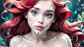 Ariel Is Always Wet Under the Sea - The Little Mermaid Porn Parody