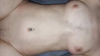 Closeup petite belly ring teen getting fucked