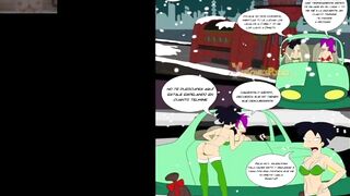 Leela has an orgy with Amy Barbara and Professor Hubert - Futurama Christmas Delivery