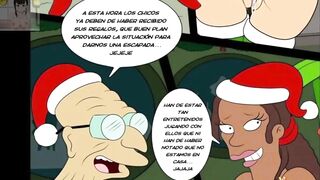 Leela has an orgy with Amy Barbara and Professor Hubert - Futurama Christmas Delivery