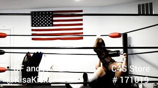Kisa Kicks Ballbusting and wrestling with CJ