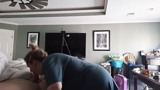 Woke him up by sucking him off and swallowing his load