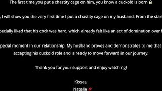 The first time you put a chastity cage on him, you know a cuckold is born ????