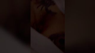 Watch me have and film a sneaky wank and cum on Eviejayne in bed whilst trying not to get caught