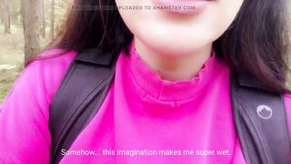 Outdoors risky JOI in the woods, your fantasy (GERMAN)