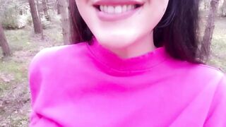 Outdoors risky JOI in the woods, your fantasy (GERMAN)