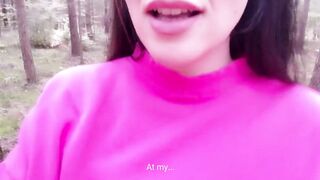 Outdoors risky JOI in the woods, your fantasy (GERMAN)