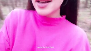 Outdoors risky JOI in the woods, your fantasy (GERMAN)