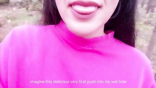 Outdoors risky JOI in the woods, your fantasy (GERMAN)