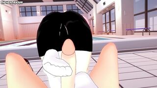 Yuno Gasai Gives You a Footjob To Train Her Sexy Body! Mirai Nikki Feet Hentai POV