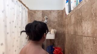 MOON- BBW Latina Takes a Soapy Shower
