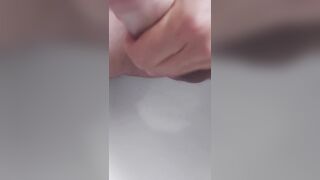 Handjob bathroom public