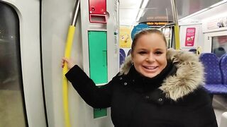 Big boobs dancing, and btw; In Sweden "The final railroad station" is called "slut station"