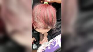 Toothless BBW Stepmom Swallows Her Stepsons BBC In The Car Before School!