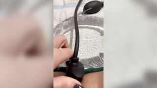 Stretching My Wet Pussy with Two Dildos