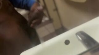 Beating my Dick all over the Women’s Public bathroom