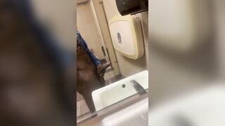 Beating my Dick all over the Women’s Public bathroom