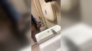 Beating my Dick all over the Women’s Public bathroom
