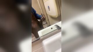 Beating my Dick all over the Women’s Public bathroom