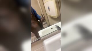 Beating my Dick all over the Women’s Public bathroom