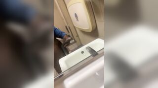 Beating my Dick all over the Women’s Public bathroom