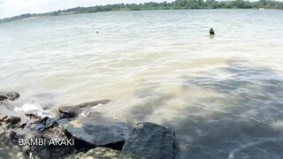 Amateur Teen Gets Fucked Outdoors at Public Park By The River