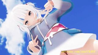 noVR mmd Gura Dance 3d hololive Hentai