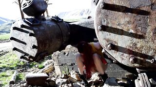 Teen Misty Has To Pee While Searching For Bug Pokemon In The Mines Outdoors