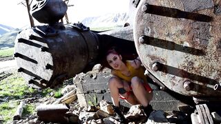 Teen Misty Has To Pee While Searching For Bug Pokemon In The Mines Outdoors