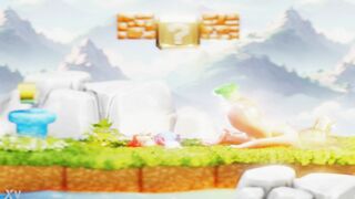 Tiny Plumber Trapped Inside Blonde Princess Butt Tries to Escape– 3D short