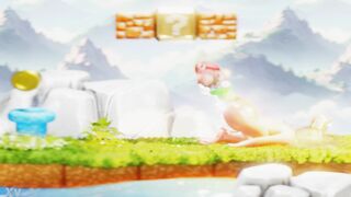 Tiny Plumber Trapped Inside Blonde Princess Butt Tries to Escape– 3D short