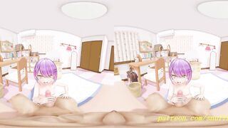 VR180 mmd Towa BlowJob 3d hololive Hentai