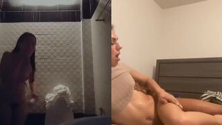 Sexy hot Latina trans hung black daddy dick (full video on Onlyfan mine @bluehaze200 hers @monse_eva