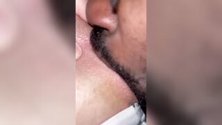 Up close pussy licking until she cums on my face part 1