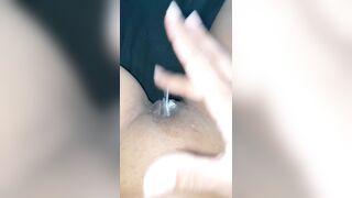 playing with cum in my pussy and making it creamy. wet pussy sounds and little moans