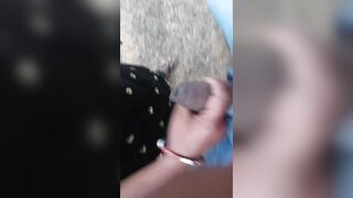 Indian Village neighbour wife gives me handjob and boobjob outdoor backside her house