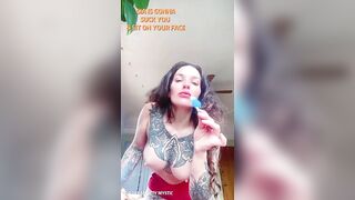 Real Amateur Sucking Popsicle Cock Slut JOI